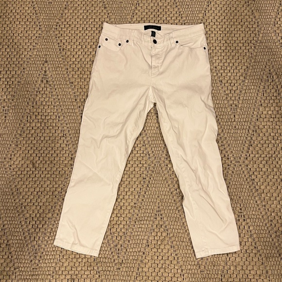 Ralph Lauren White classic straight cropped jeans - Picture 2 of 12